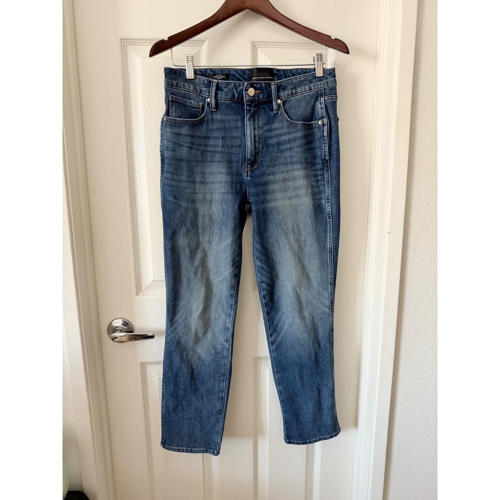 White House Black Market High Rise Straight Sculpt Jeans Blue Size 8 Medium Wash